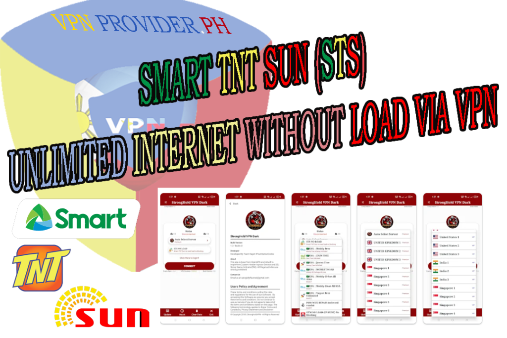 SMART TNT SUN (STS) UNLIMITED INTERNET WITHOUT LOAD VIA VPN